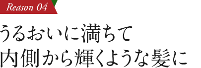 うるおいに満ちて内側から輝くような髪に