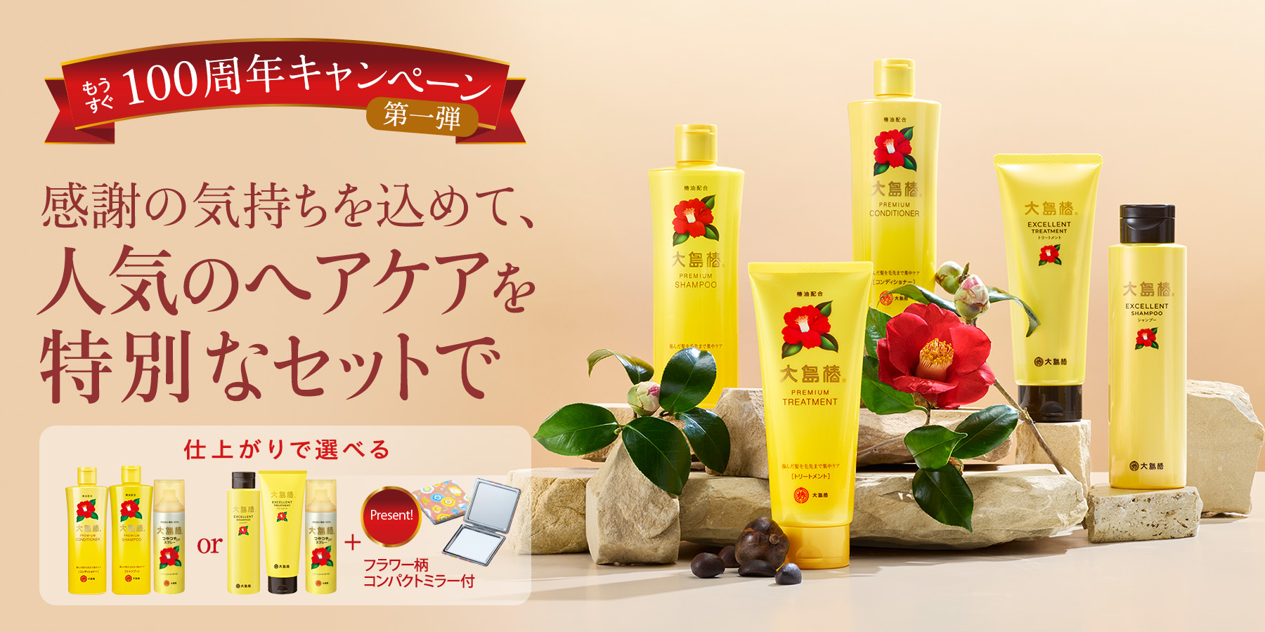 大島椿1 瓶知恵の輪 SN0086 限定300セット】限定デザイン大島椿 120mL 2本セット | 大島椿公式